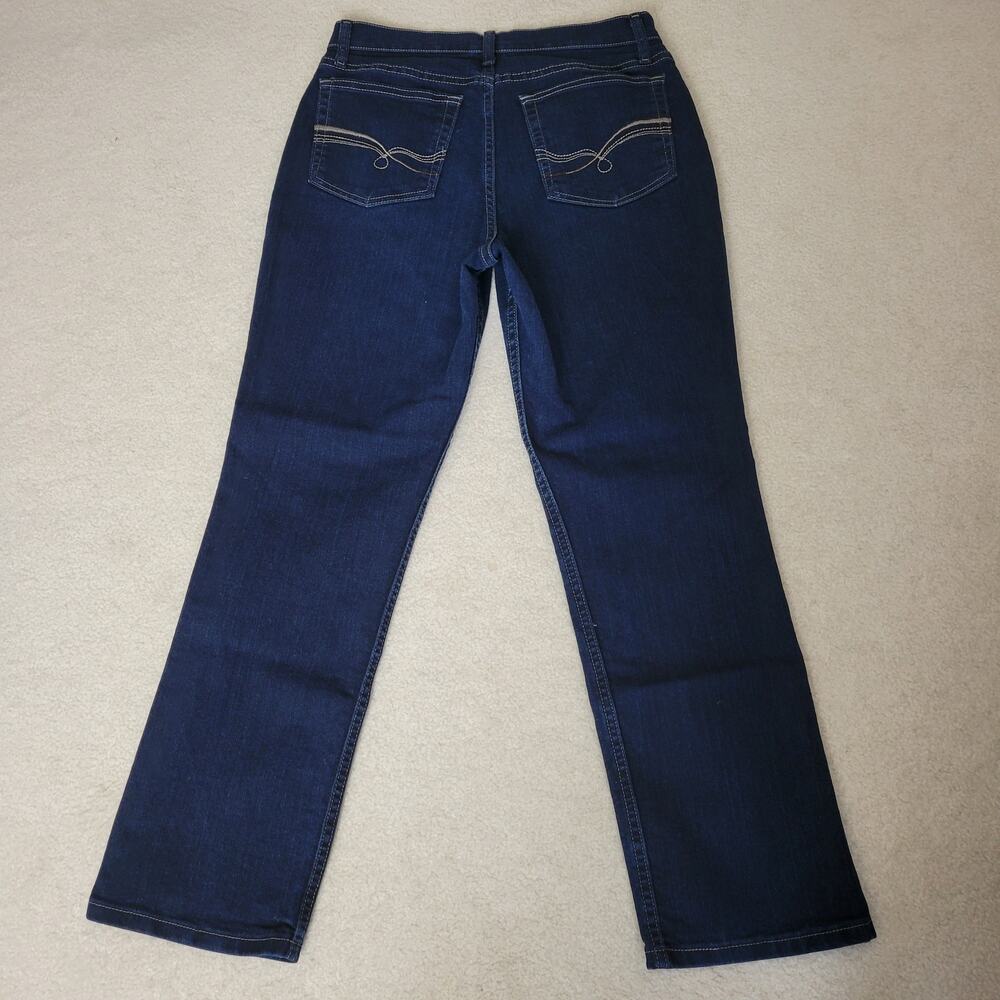 Lee Riders Indigo Size 10P Denim Jeans Embroidered Pockets Straight Leg